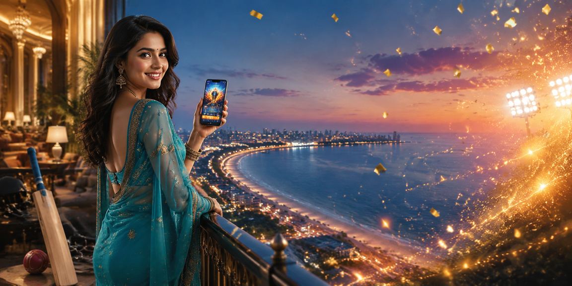 Indian cricket betting scene with VIP player wearing traditional saree